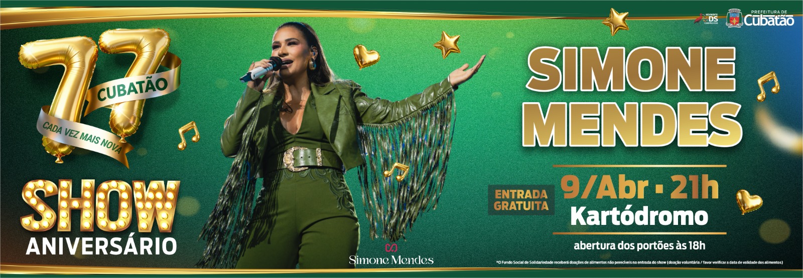 Banner Cubatão 77 Anos