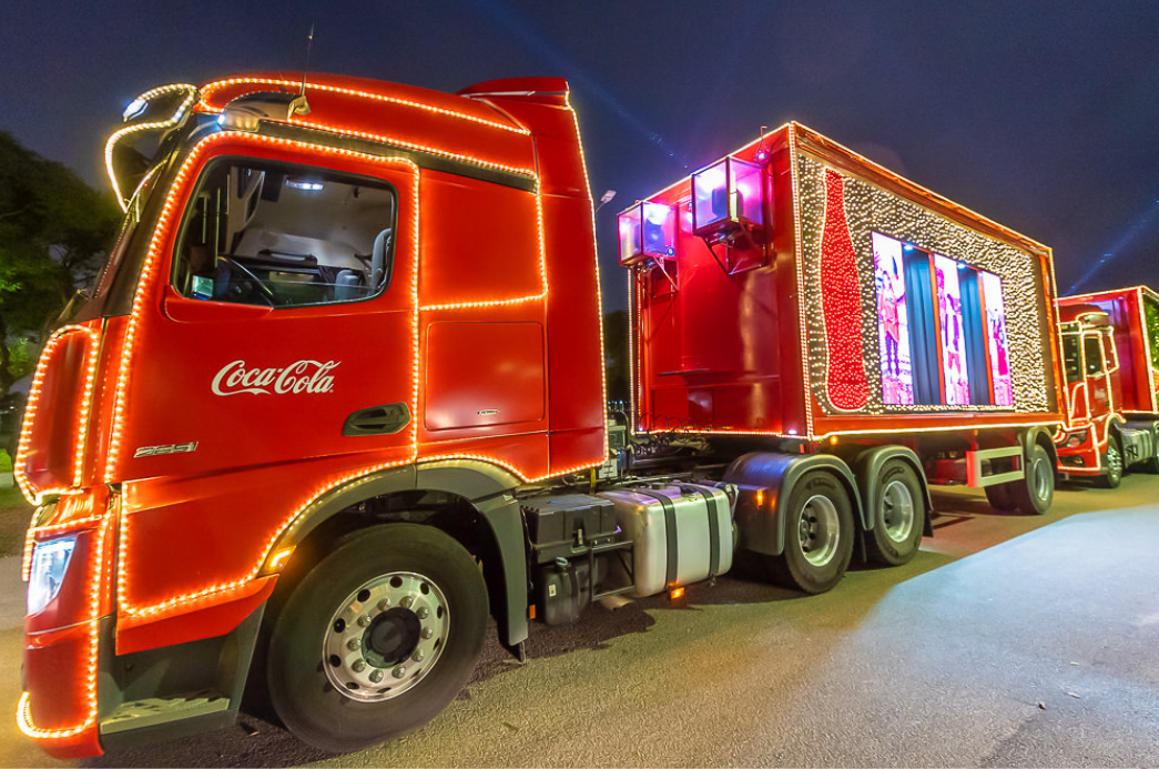 Veja o trajeto da Caravana Iluminada de Natal da Coca-Cola em