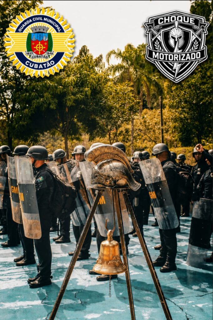 Agente da GCM de Cubatão em capacitação com motocicleta
